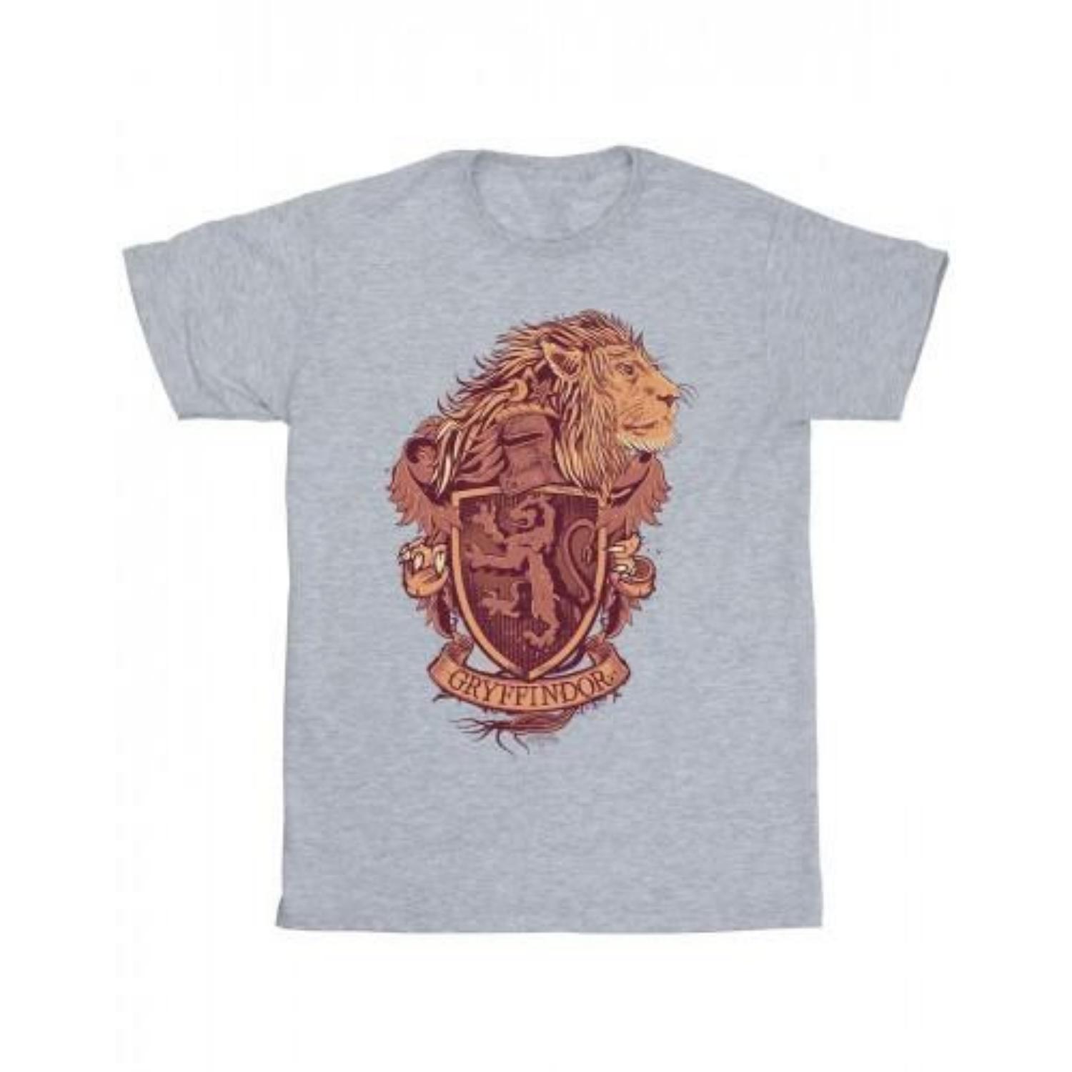 HARRY POTTER Mens Gryffindor Sketch Crest T-Shirt XXXXL