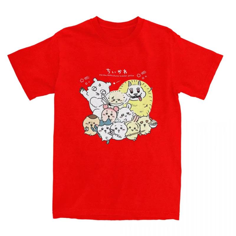 MINISO Chiikawa Japanese Manga Cute Cartoon Y2K T-Shirt Summer Japan Women Vintage T-Shirts Hip Hop Tee Shirt for Men Tee