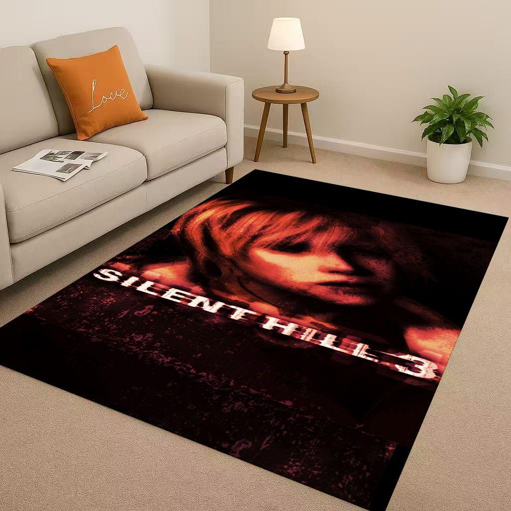 Retro Game Silent Hill Pyramid Head Horror Movie Living Room Non-Slip Area Rug Carpet for Bedroom Playroom Sofa,Home Doormat