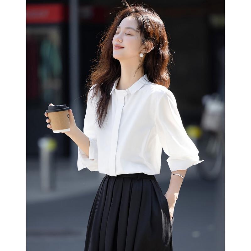 Demana Retro Square Collar Long Sleeve Blouse L