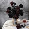 12pcs Artificial Flowers Silk Roses Home Room Vase Autumn Halloween Decora Room Yard Wedding Bridal Bouquets Festival Diy Gifts