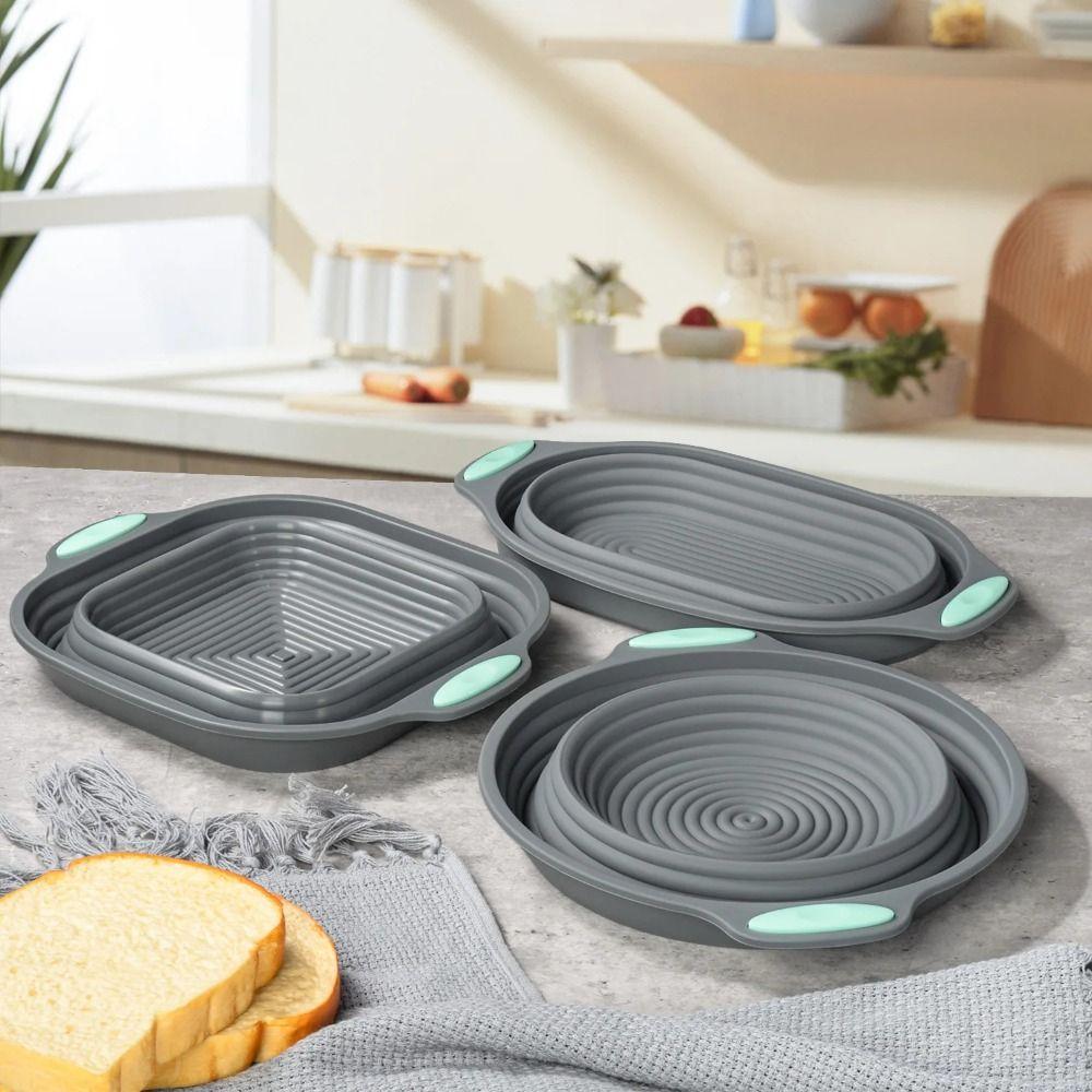 Nonstick Surface Silicone Bread Basket Foldable Bread Proofing Basket  Home Baking