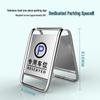 Stainless Steel No Parking, Caution Slippery, A-Frame Folding Sign