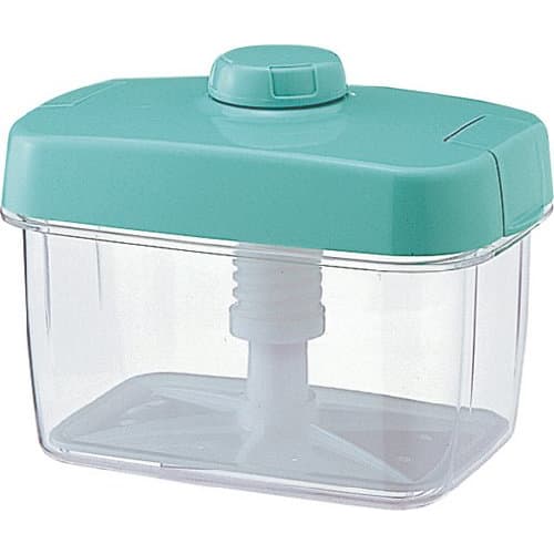 Risu Instant Pickle Container, Square, Green, 3L, Hyperpet, Recipe Included, Made In Japan, S-30
