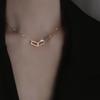 Korean Style Square Necklace - Light Luxury, Simple Design, Clavicle Chain for Women