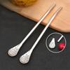 2pcs set Food Grade Stainless Steel Stainless Steel Straw Spoon Filter Straw Spoon  For Milkshake