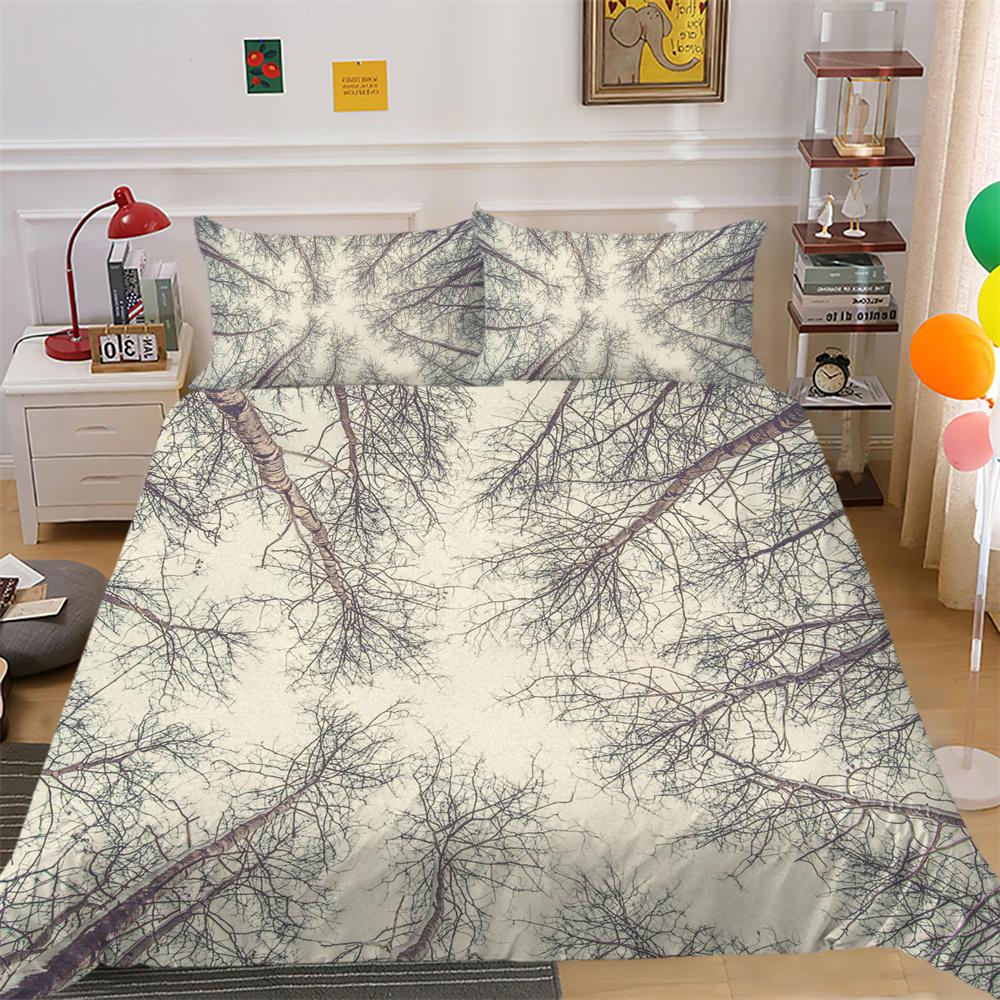 Bedrucktes Trösterbezug-Set „Scenery“, Doppelbettgröße, Mikrofaser-Heimbettwäsche, modische High-End-Heimtextilien für Teenager