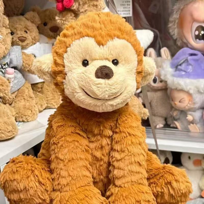 British Jelly Wave Series Curly Lion Monkey Plush Toy Wave Dragon Doll Curly Highland Cow