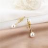 925 Silver Korean Zircon Rhinestone & Pearl Versatile Three-Wear Earrings