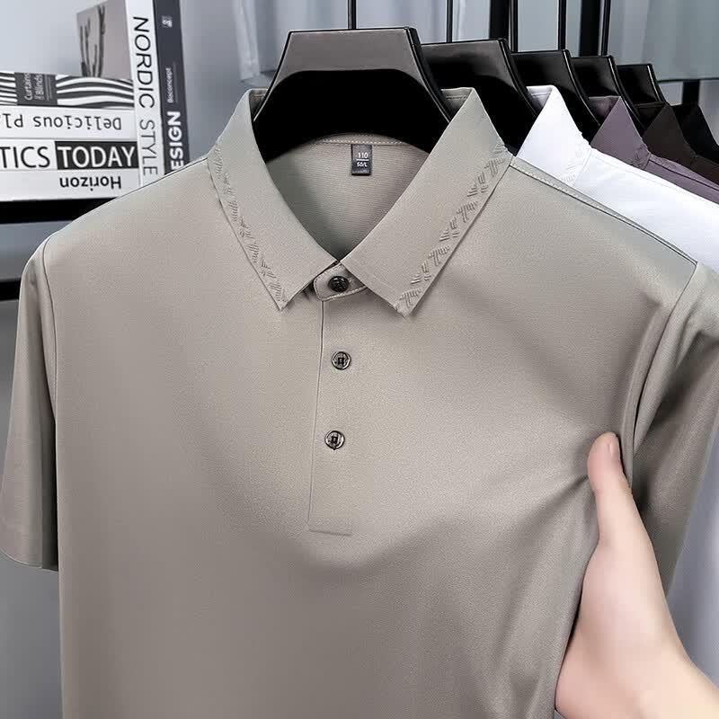 

Firstview Men s Summer Silk-Blend Short Sleeve Polo Shirt FX1070 3XL