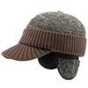 HT4545 Baseball Cap Thick Warm Knitted Baseball Hat Men Women High Quality Dad Hats with Ear Flaps Male Female Ski Earflap Cap