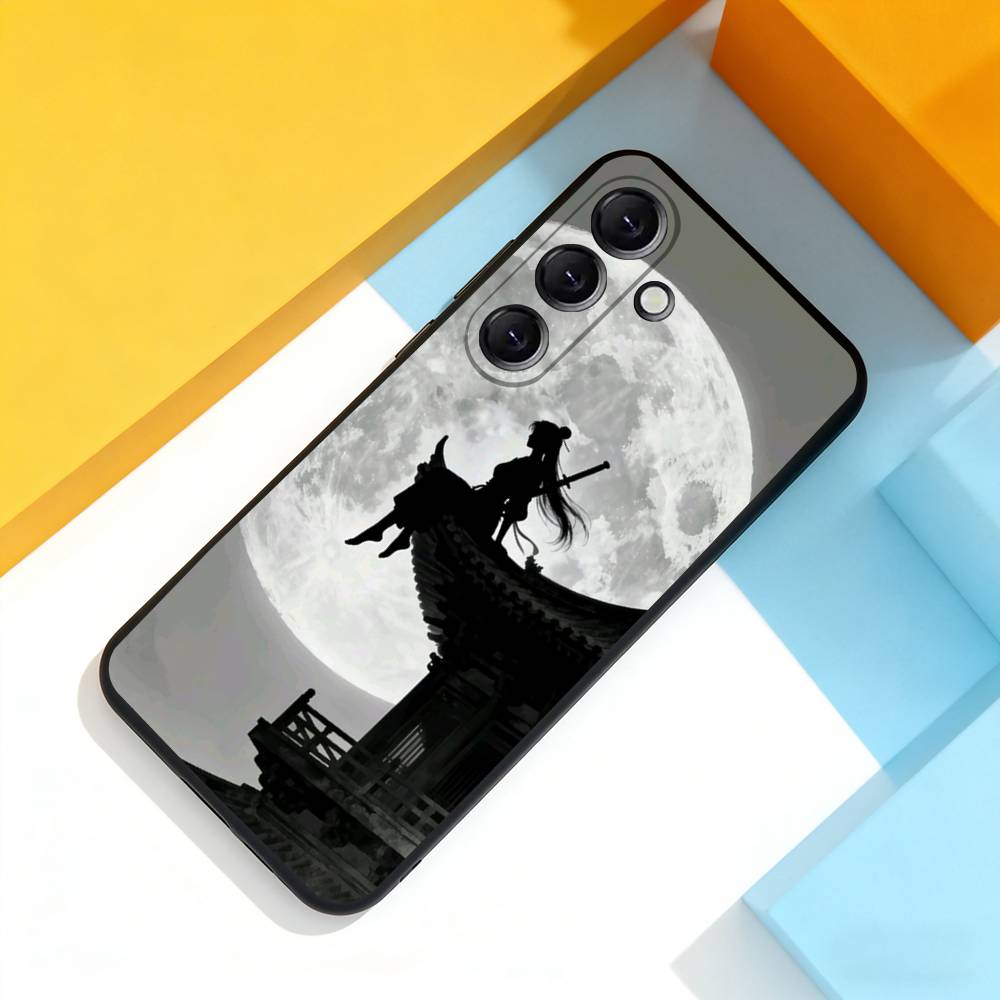 Samurai Krieger Geisha Coole Handyhülle Für Samsung Galaxy A 73,72,51,53,52,71,22,5G,Note,J7,8,9 Weiche Präzise Lochung Schwarze Hülle
