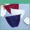 Seamless Lace 3pcs Sexy Women Panties Silk Lingerie Girls Cute Bow Underpants