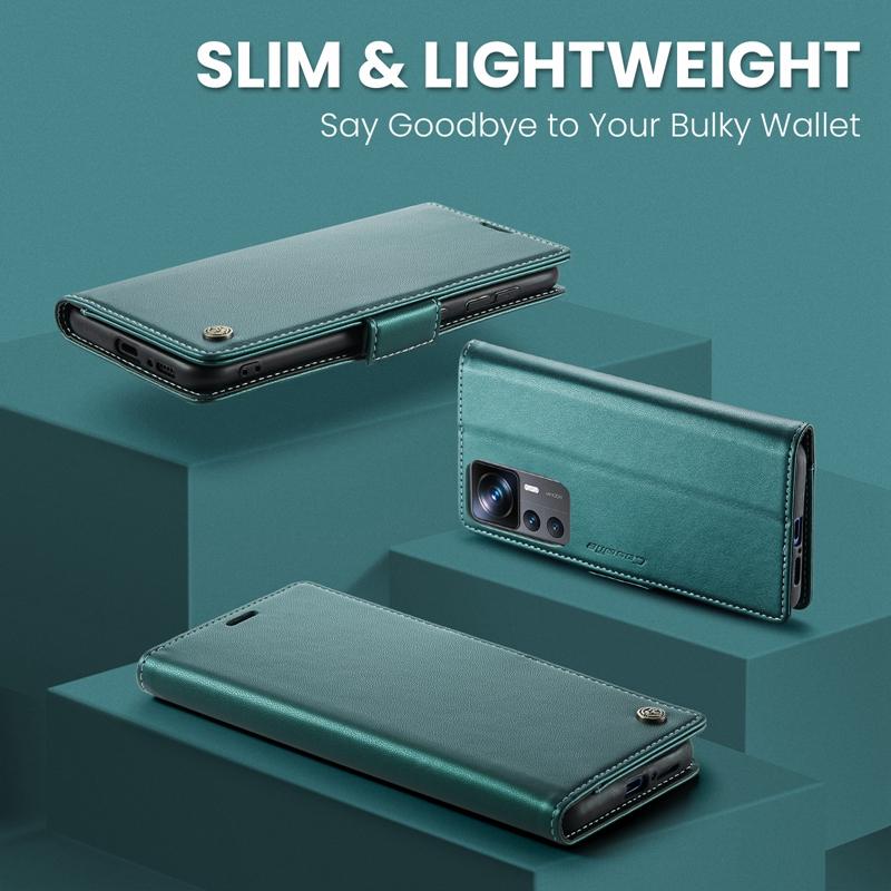 Magnetische Leder-Flip-Hülle mit Ständer und Brieftasche für XiaoMi RedMi 14C 13C 12C Note 14 13 Pro Plus 12 11 11S 10 9 10S Handyhülle