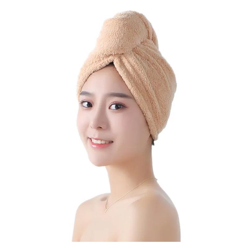 Frauen Haar Trocknen Hut Schnell-trockene Haar Handtuch Kappe Hut Bad Hut Mikrofaser Solide Handtuch Kappe Super Absorption Turban haar Trockenen Kappe