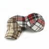 Unisex Plaid Baseball Cap Retro Tartan Checked Structured Hard Top Peaked Cap Warm Autumn Winter Outdoor Sunshade Hat