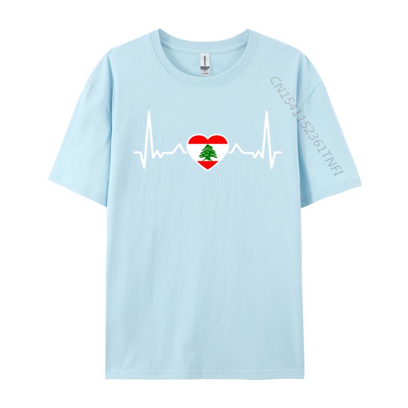 Lebanon Heartbeat Lebanese Flag Crazy T Shirt Fashion Labrador Retriever Heartbeat Pure Cotton Unisexs Tops Tees Casual Sweatshirts