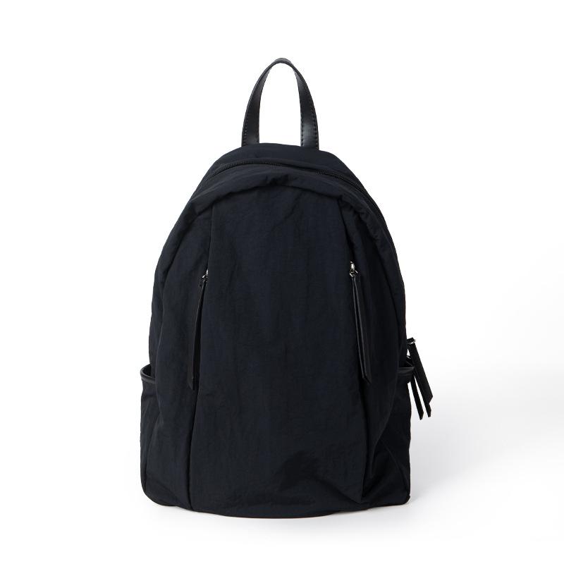New Korean Version Nylon Large Capacity Backpack for Female Niche Instagram Campus Style Lightweight Travel University Student Backpack