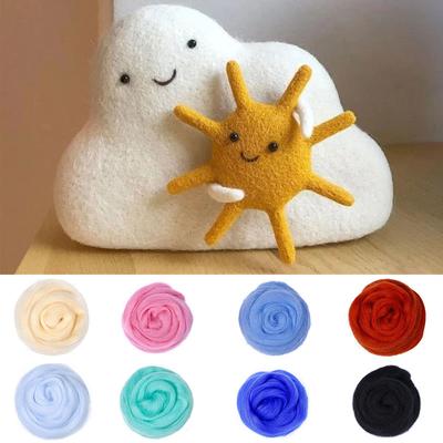 38 Colores DIY Fieltro Lana Fibra Fieltro Tela Fieltro Paquete Juguetes Fieltro Artesanía Hecho a Mano 5g/10g/20g/50g