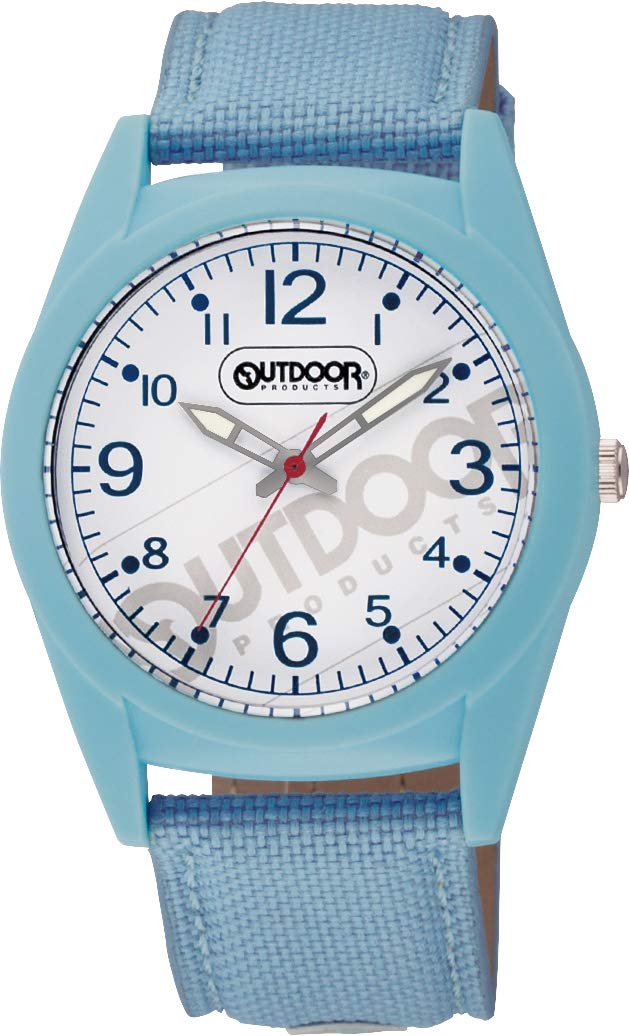 

[Q&Q] Watch Analog OUTDOOR PRODUCTS Waterproof Nylon Leather Strap VS46-008 Women s Blue