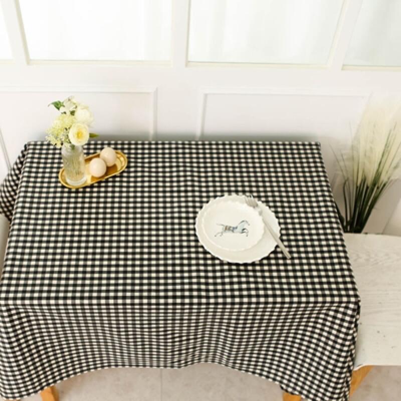 Melancheck Black Waterproof Tablecloth