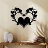 Romantic Floral Heart Metal Wall Art, Perfect for Bedroom Decor, Wedding Anniversary Housewarming Gift, Timeless Love Theme