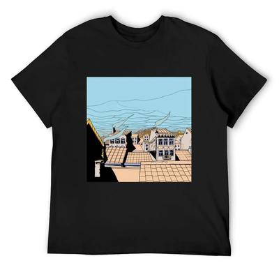 The City T-Shirt Anime Cotton Graphic Tees Custom Shirt T Shirt Men