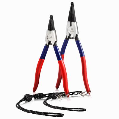 GOLD DEER Lock Ring Pliers for Set of Snap Ring Removal Serrated Concentric Retaining Lock Ring Automotive Maintenance Precision Work Pliers, C-Ring