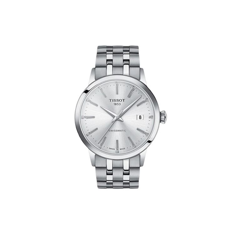 TISSOT  S&eacute;rie Classique Mouvement M&eacute;canique Automatique &Eacute;tanche 50M Fond Transparent Affichage de la Date Montre Simple D&eacute;contract&eacute;e T129.407.11.031.00 Regular Watch