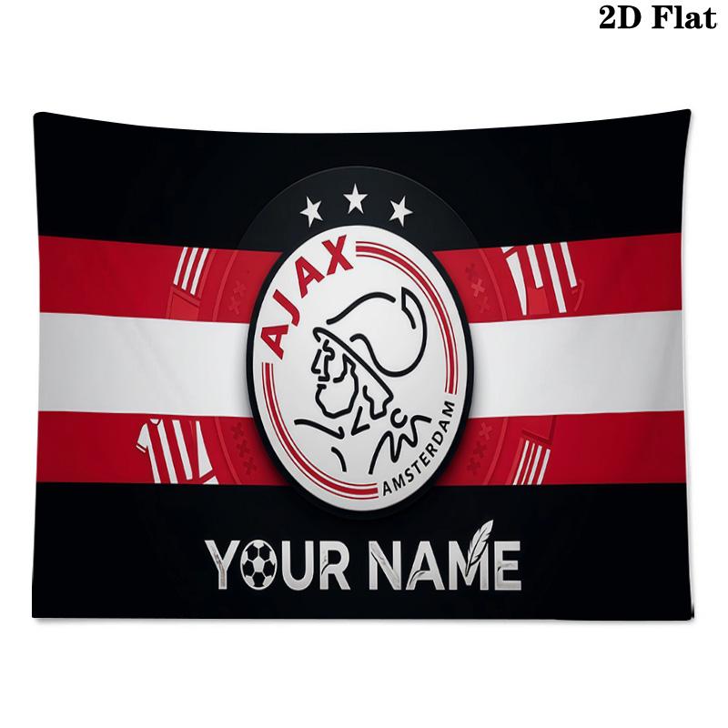 Custom Name AFC Ajax Printed Tapestry – Wall Hanging for Bedrooms, Dorms, and Home Decor