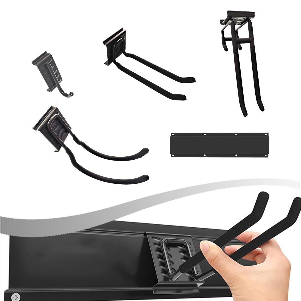 Robust Wall Mounted Organizer with Adjustable Hooks for Tool Storage