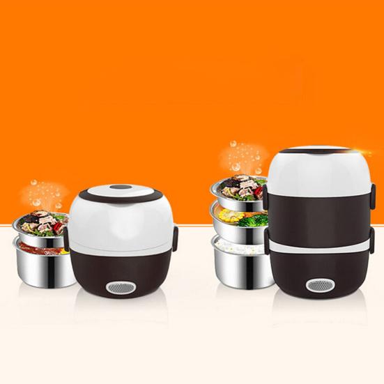 44960 Layer Cooker Heating Portable Electric Rice Lunch Box Steamer Food Container
