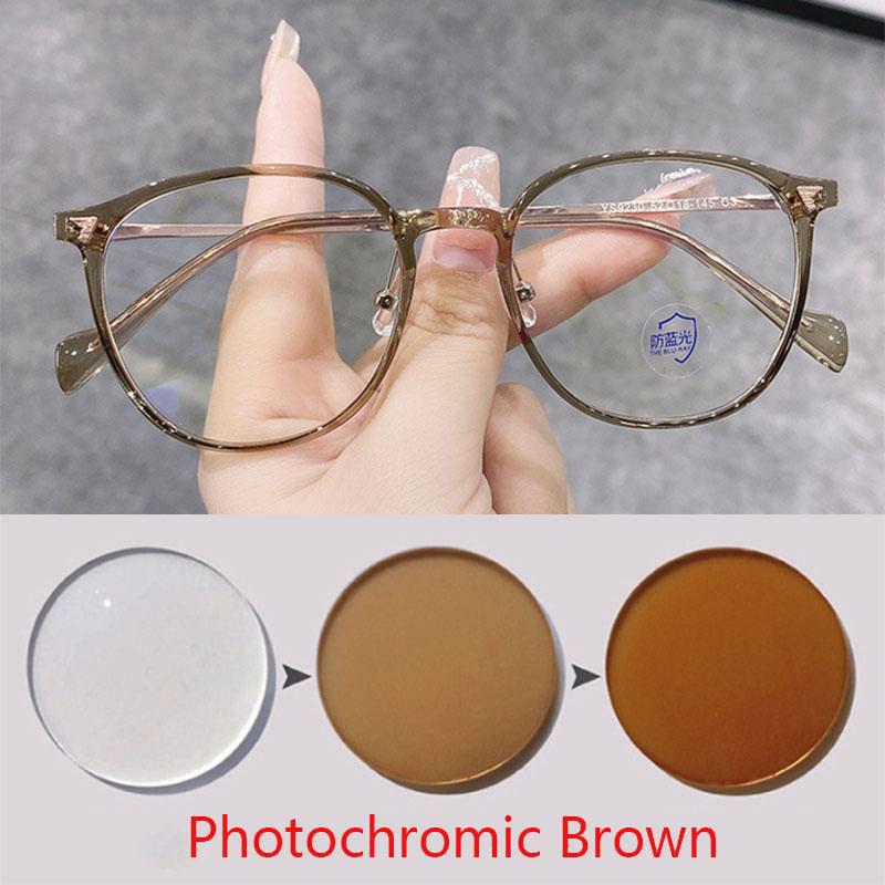 Round Myopia Glasses Metal Frame Prescription Spectacles Myopia -0.5 To -6.0 , Hyperopia +0.5 to +6.0