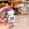 Bunny Bear Sports Football Basketball Tennis Rotatable Key Chain Decoration