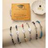 Adjustable Graduation Bracelet For Stone Bead Jewelry Gifts Set for College Friend Commemorative Keepsakes With Box