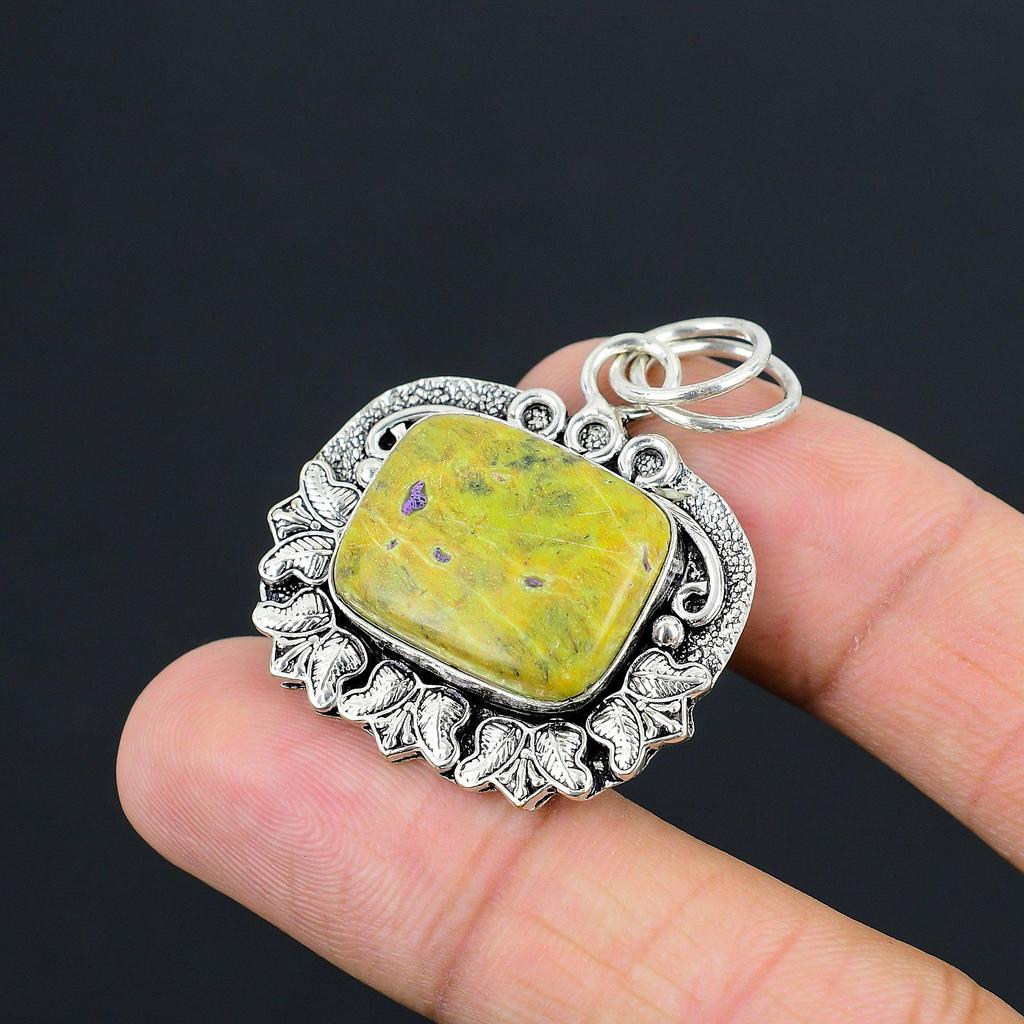 Birthday Gift For Her Natural Atlantisite Gemstone Pendant 925 Sterling Silver