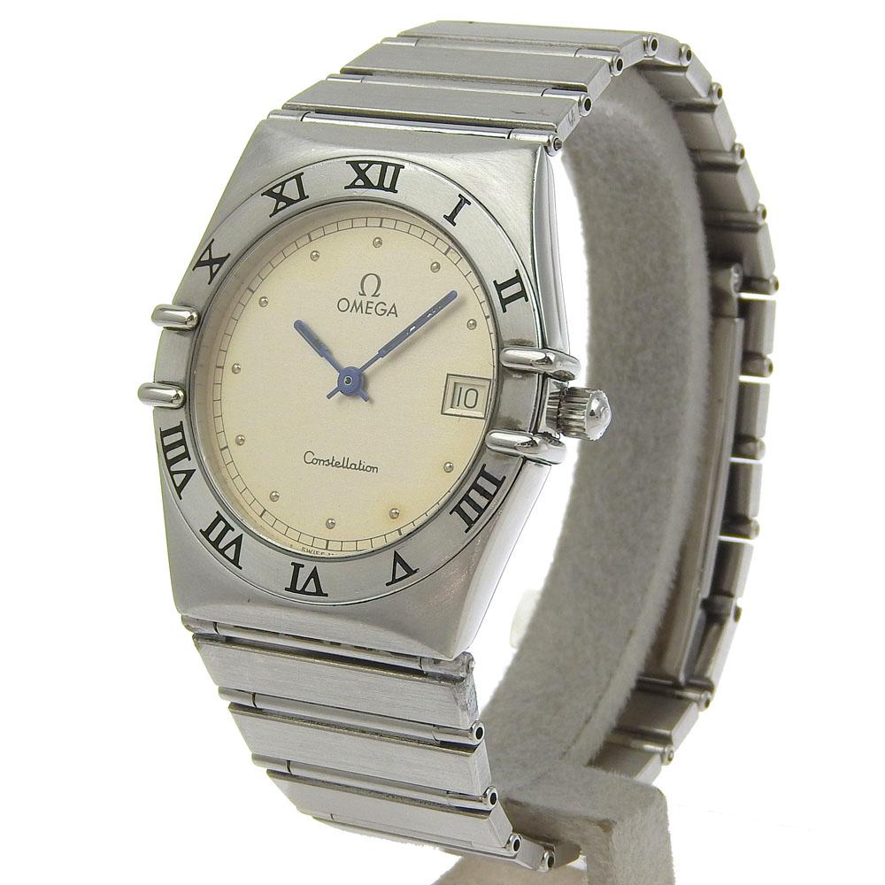 Omega Constellation Watches 1510.30 Date beigeDial Stainless Steel Quartz Analog Display Mens Used