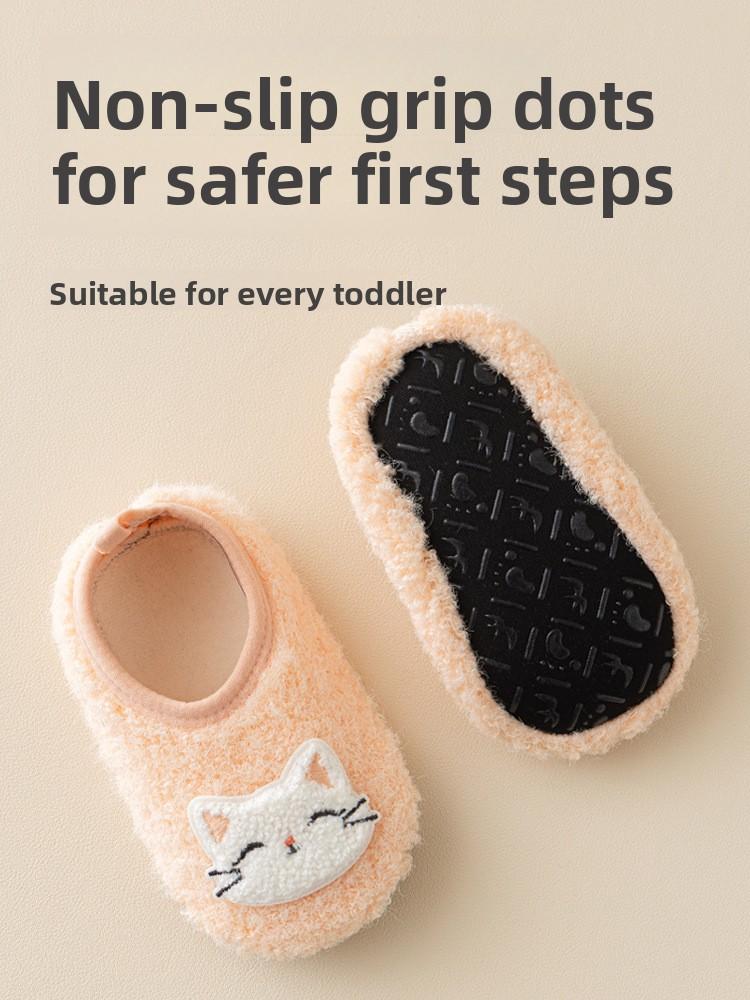 Newborn Baby Warm Floor Socks Non-Slip Soft Sole Toddler Shoes Thickened for Spring Autumn Winter
