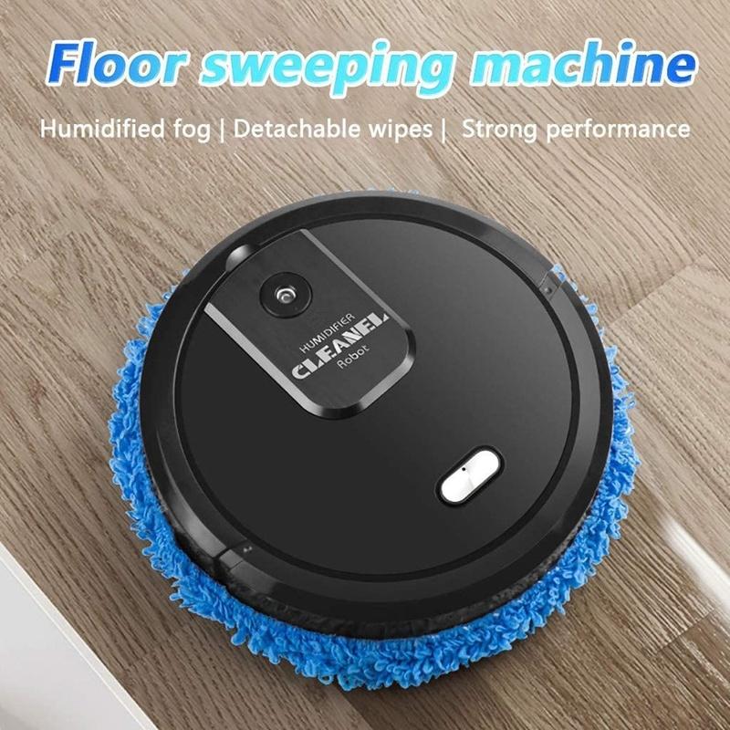 New 3-IN-1 Intelligent Sweeping Robot Vacuum Cleaner Rechargeable Dry and Wet Mopping Vacuum Cleaner Humidifying Spray Household Robot Cleaner