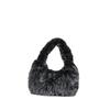  Autumn Winter New Faux Raccoon Fur Fluffy Handbag Women's Fashion Shoulder Bag Clutch Small Square Bag Soft Comfortable Versatile