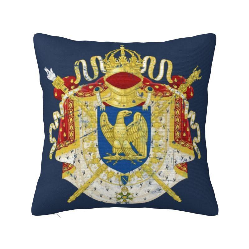 

French Emlem Napoleon Bonaparte Cushion Covers France Eagle Flag Velvet Nordic Throw Pillow Case for Sofa 30x30cm 12x12in