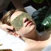 Jade Eye Mask Reusable Natural Green Face Stone Mask for Eliminate Wrinkles Puffiness