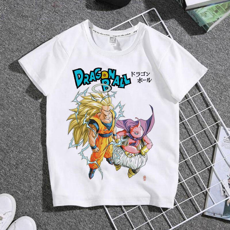 

2026 Trendy Dragon Ball Cartoon Printed Thin Tshirt Shortsleeved Boys Allmatch Halfsleeved Parinchild Top 4XL