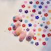 Charming Petal Flower Colorful Wildflowers Daisy Leaves 5D Relief Self Adhesive Nail Art Sticker Decoration Manicure Decal DIY
