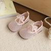 Girls Flat Breathable Lace Mesh Sandals With Bow Detail Princess Shoes Dress Outfits