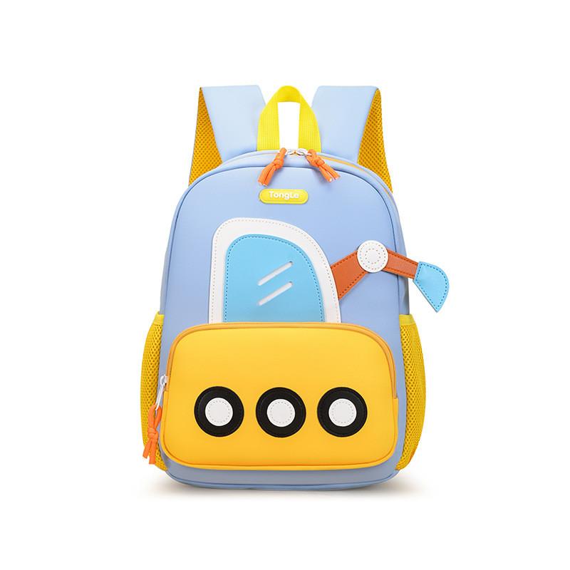 Cartoon Children Excavator Little Backpack With Adjustable Straps For School