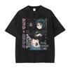 T-shirt Lavé Anime X Hunter Chrollo Lucilfer T-shirt Oversize Vintage Lavé T-shirts Manga Kurapika Hisoka Killua Hauts T-shirts Homme oversize14