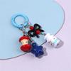 Cute Initial Keychain,Bag Charms,Bows Star Key Chains Accessories Decor for Purse Handbag Car Keychain For Women Girl