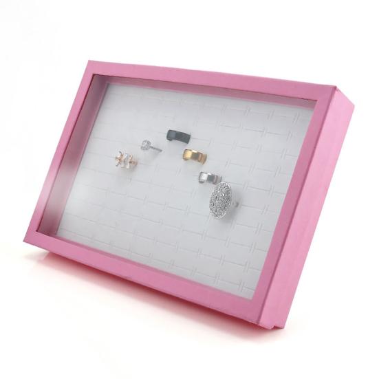 100 Slots Ring Jewelry Display Tray Show Case Organizer Box Storage Holder