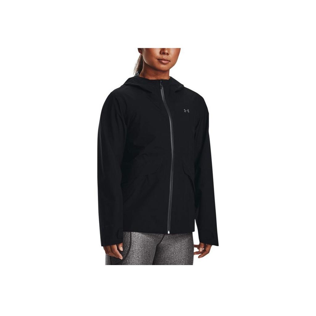 Under Armour Solid Color Casual Training Hooded Jacket Women Jackets Black 1369986-001